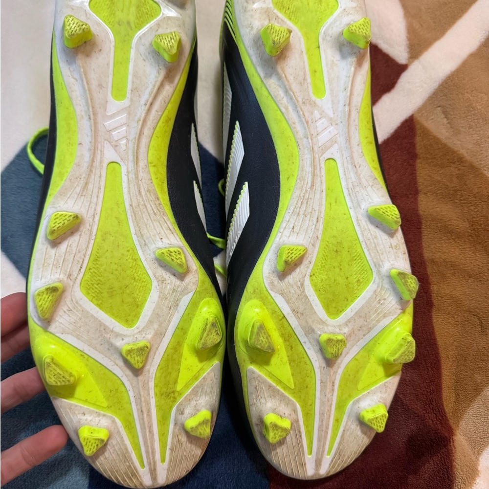 adidas Men’s Black & Neon Green Firm Ground Soccer Cleats - Picture 4 of 7
